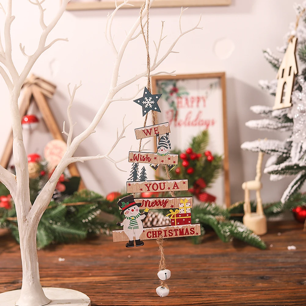 

3Pcs Xmas Tree Wooden Santa Hanging Ornaments Christmas Decorations Party Hanging Decor Xmas Tree Pendant Christmas Decorations