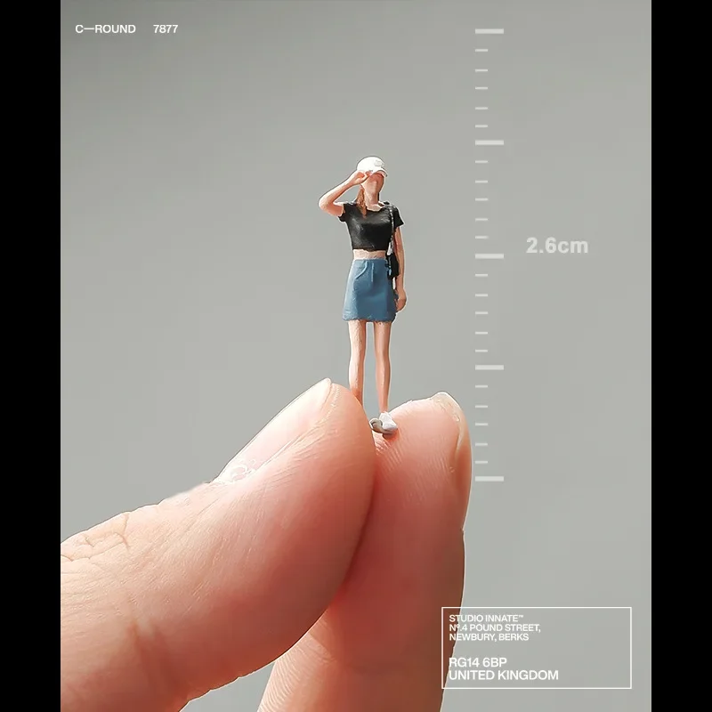1:64 Anime straat Meisje Mini Pop Figuur Model miniatuur Fotografie rekwisieten Scène Model DIY Zand tafel landschapsarchitectuur ornament Gift