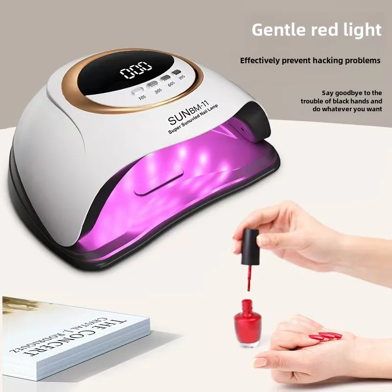 66-Lampen Nail Art Phototherapie Licht Schnell trocknender Nagelpolierkleber UV-Härtungslicht Rotes Licht Kunst Backen Nageltrockner