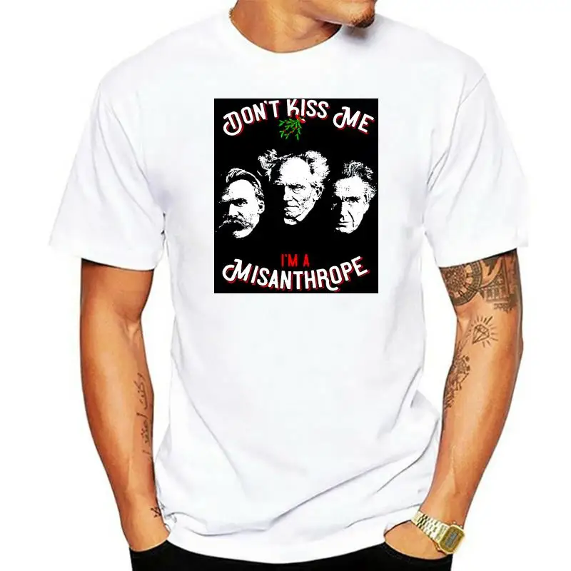 Nietzsche Schopenhauer Cioran No Kiss Misanthrope T Shirt Cotton Spring Autumn Slim Size S-5xl Personalized Fashion Unique Shirt