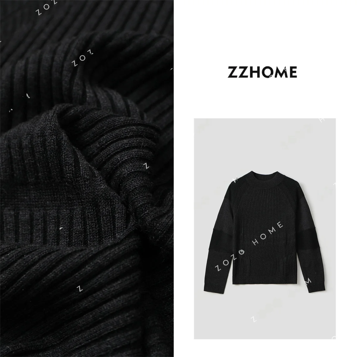 

Ele Bla Silk Wool Blend Knitwear mat Luxury Textured Commute Sle Long Sve round Ne Regular Fit Sweater