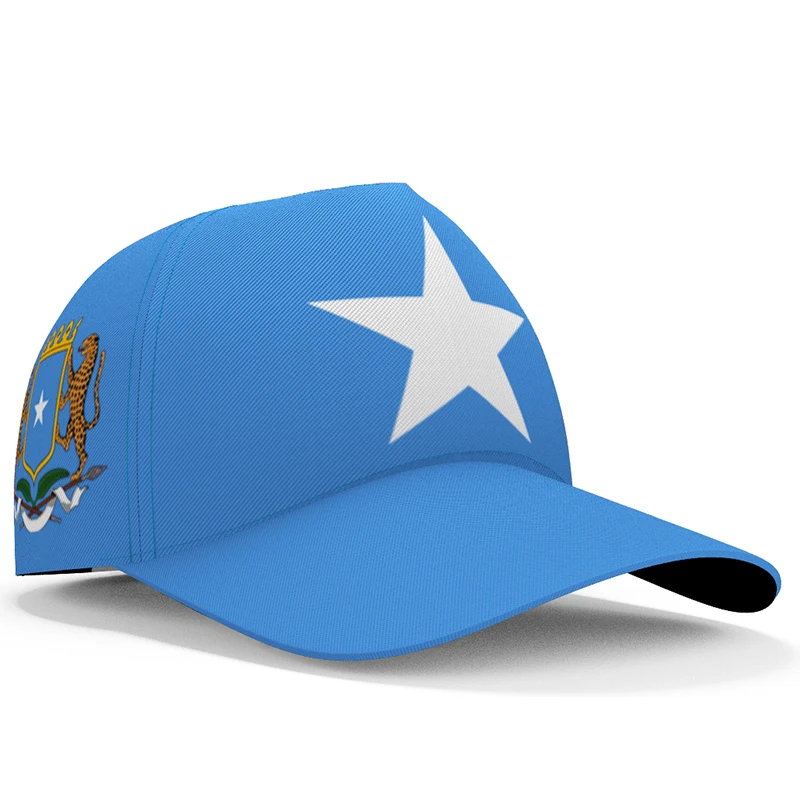 Somalia male youth diy free custom name boy hat nation flag soomaaliya republic somali print photo text baseball cap