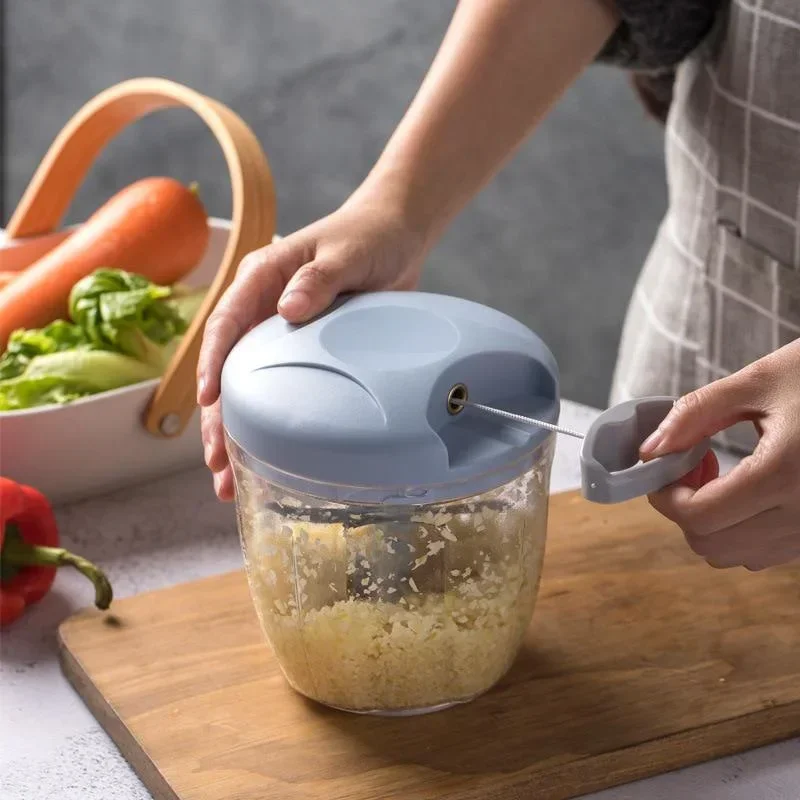 500/900ML Hand Chopper Manuelle Seil Küchenmaschine Slicer Schredder Salat Maker Knoblauch Zwiebel Cutter Küche Werkzeug Zubehör