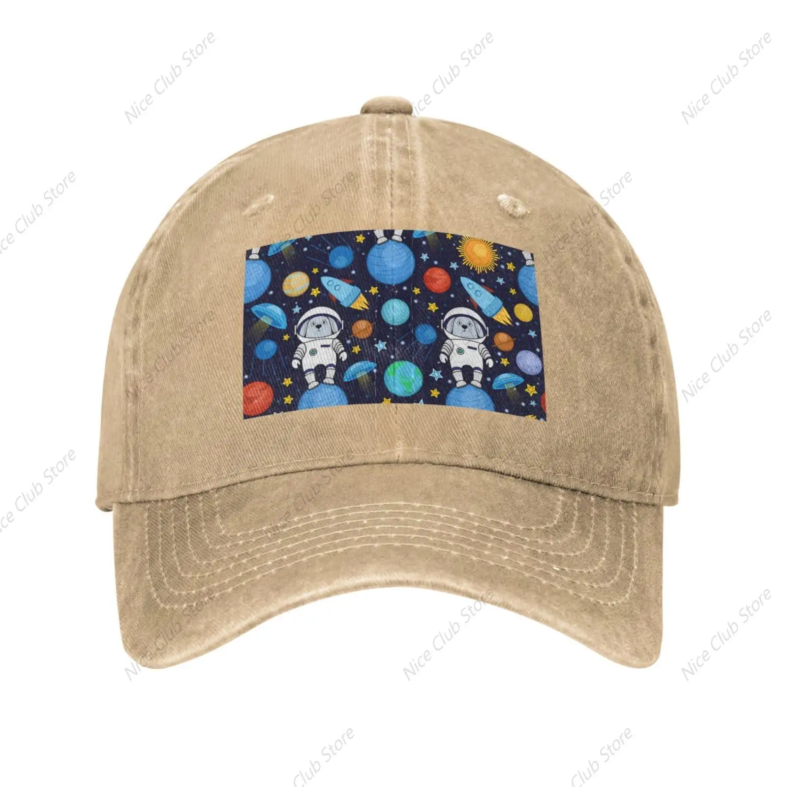 Gorra de béisbol de astronauta de conejo para hombres y mujeres, sombreros de camionero