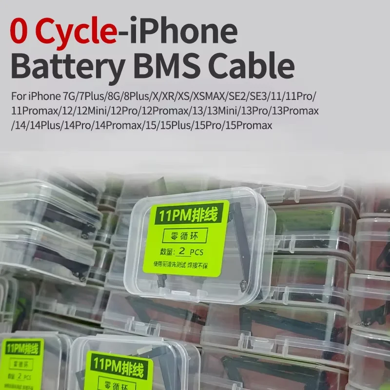0 دورة الأصلي لوح حماية البطارية BMS كابل آيفون X XS XR 11 12 13 14 15 برو ماكس زائد بطارية الهاتف الصغير BMS كابل