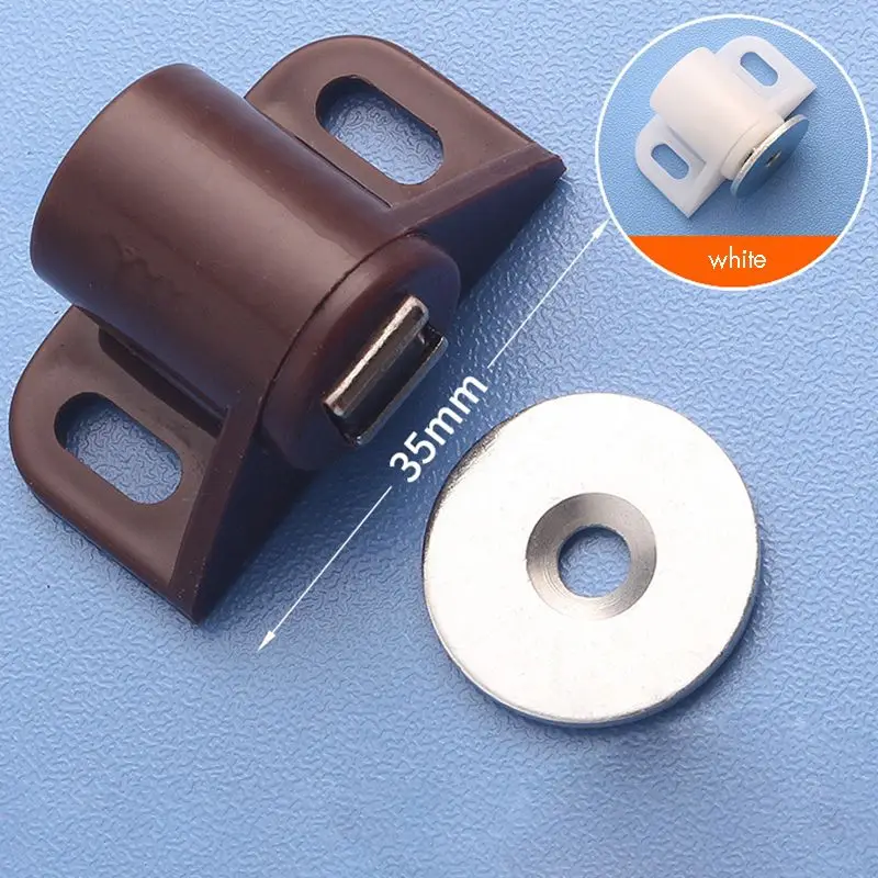ABS Round Magnetic Door Catches Latch, Cabinet & Furniture Shutter Magnetic Catch Closer for Cupboards, Drawers, Closet