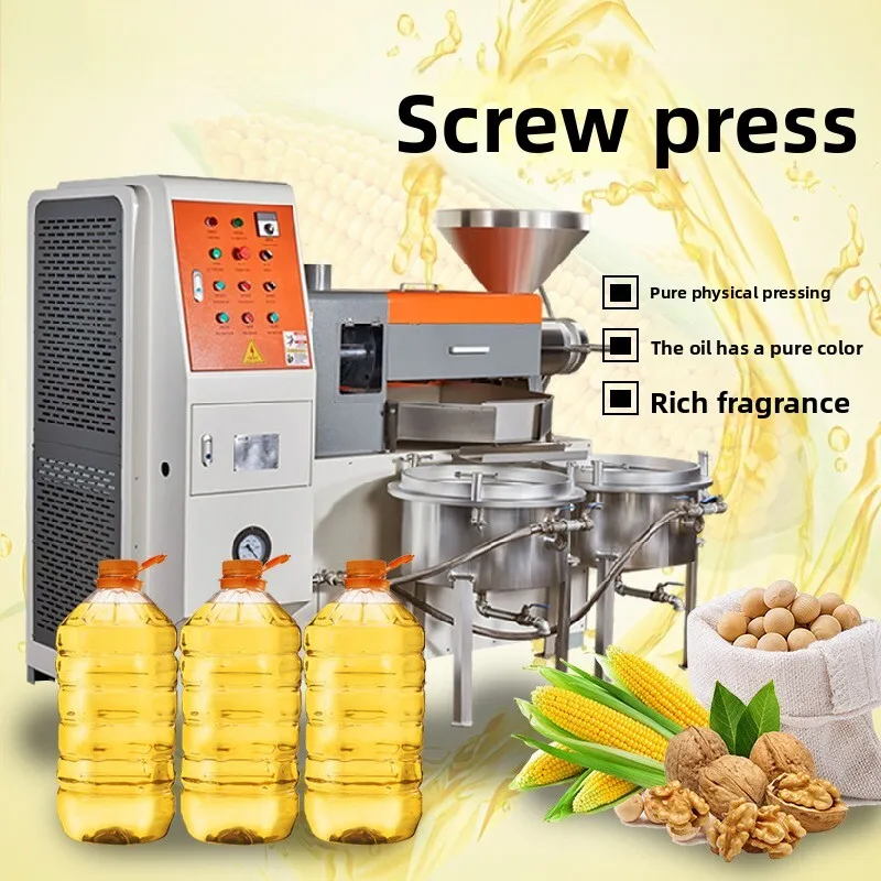 Fully Automatic Red Small Large Commercial Oil Press Machine For Rapeseed Flaxseed Peanut