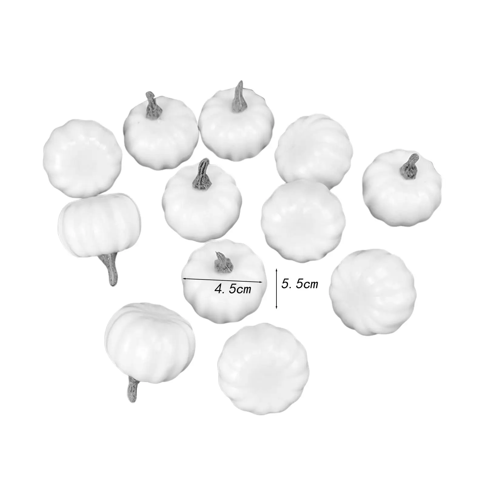12Pcs Fake Pumpkins Model Harvest Decorative Rustic Fake Foam Pumpkins Halloween Foam Props for Halloween Table Shop Autumn - view 5