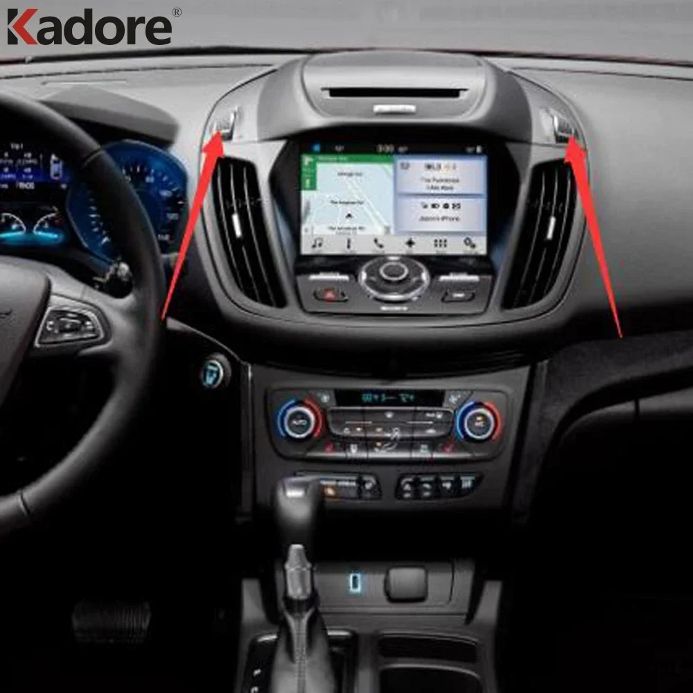

Автомобильный центр, вентиляционное отверстие, накладка для Ford Kuga Escape 2017 2018 2019, матовые внутренние молдинги, аксессуары