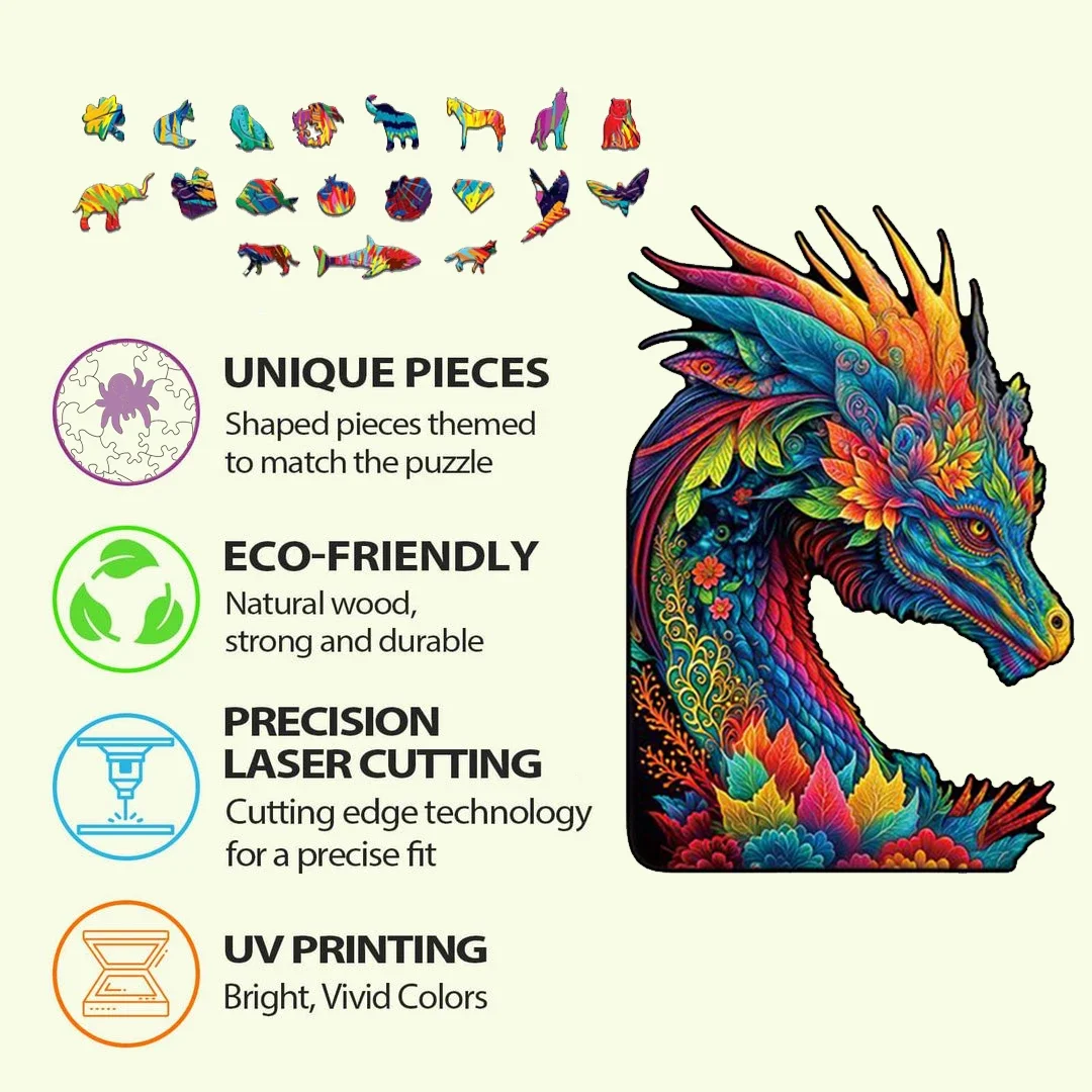 직소 퍼즐 신비한 동물 퍼즐 개 퍼즐 성인 어린이를 위한 선물 교육용 멋진 선물 인터랙티브 게임 나무 장난감