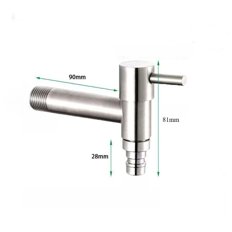 Toilet Mop Basin with Extended Quick-opening Faucet and Wall-mounted Spout. 304 Stainless Steel Faucet for Washing Machine.