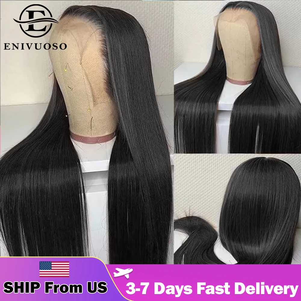 

Transparent Lace Front Human Hair Wigs Pre Plucked Bone Straight Remy Human Hair 30 Inch 13x6 Lace Frontal Wigs For Black Women