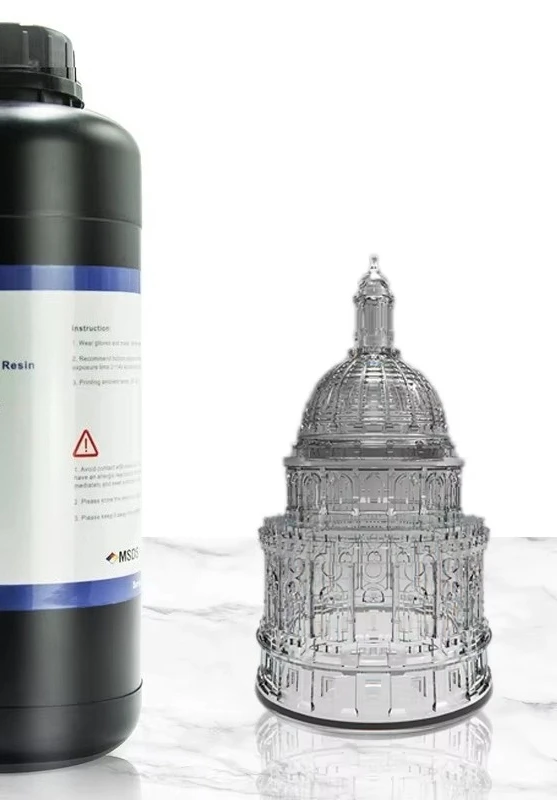 500G Super Crystal Clear UV Photopolymer Liquid Resin for DLP LCD 3D Printing