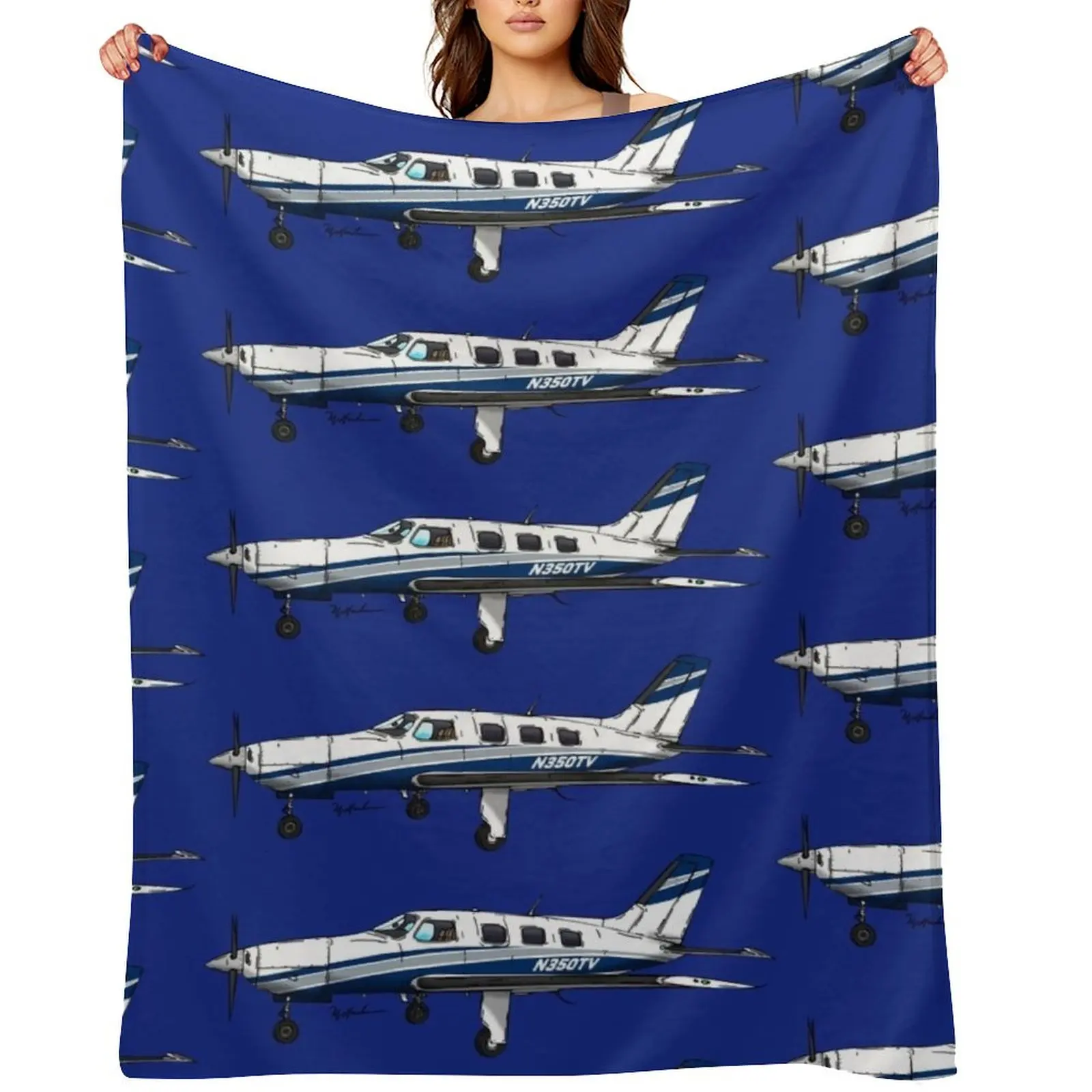 

M350 N350TV Throw Blanket Hair Luxury Designer Plaid on the sofa Furry Blankets