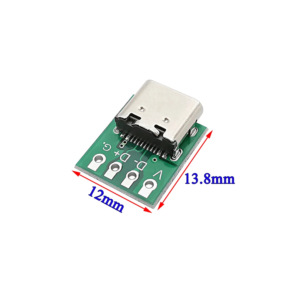 1/2/5/8/10Pcs USB 3.1 Type C Connector 16 Pin Test PCB Board Adapter 16P Connector Socket For Data Line Wire Cable Transfer