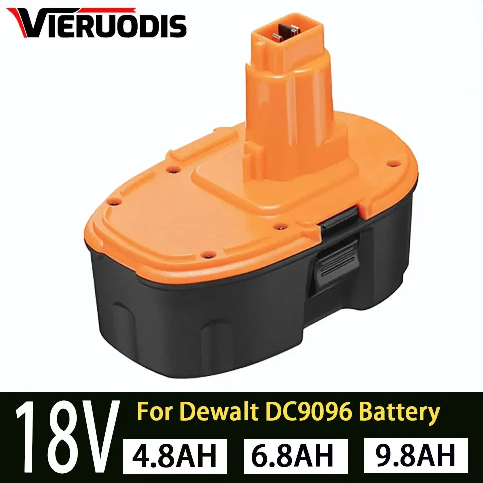 For Dewalt 18V 4800mAh 6800mAh 9800mAh Ni-MH Power Tool DC9096 DE9039 DE9095 DW9098 DE9503 DW9096 Replacement Battery