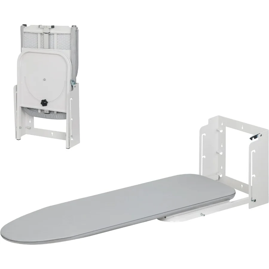 

Wall Mounted Ironing Board, 180 Rotation, Space-Saving Fold Down, 36" x 12", Silver