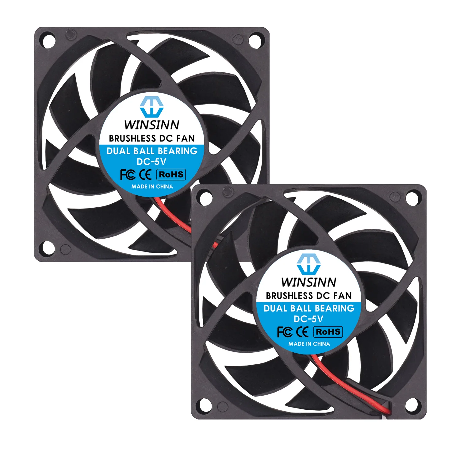 

WINSINN 7015 70mm Fan DC 5V 12V 24V Sleeve / Dual Ball Bearing Brushless Cooling 70x15mm 2PIN