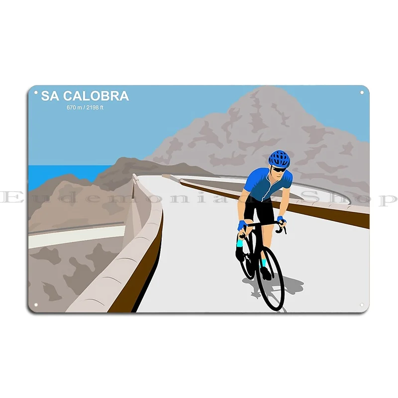 Sa Calobra Mallorca Cycling Art Print Thekayartist Metal Plaque Wall Decor Customized Pub Cinema Garage Tin Sign Poster