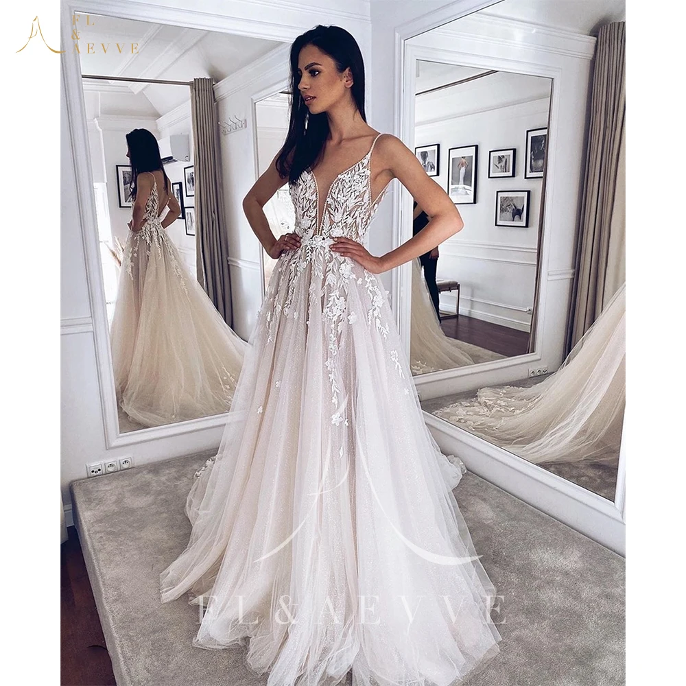 Robe de Mariée Sexy à Bretelles Spaghetti en Dentelle Blanche, Tenue de Soirée avec Perles, Forme Trapèze, pour Patients, Personnalisée