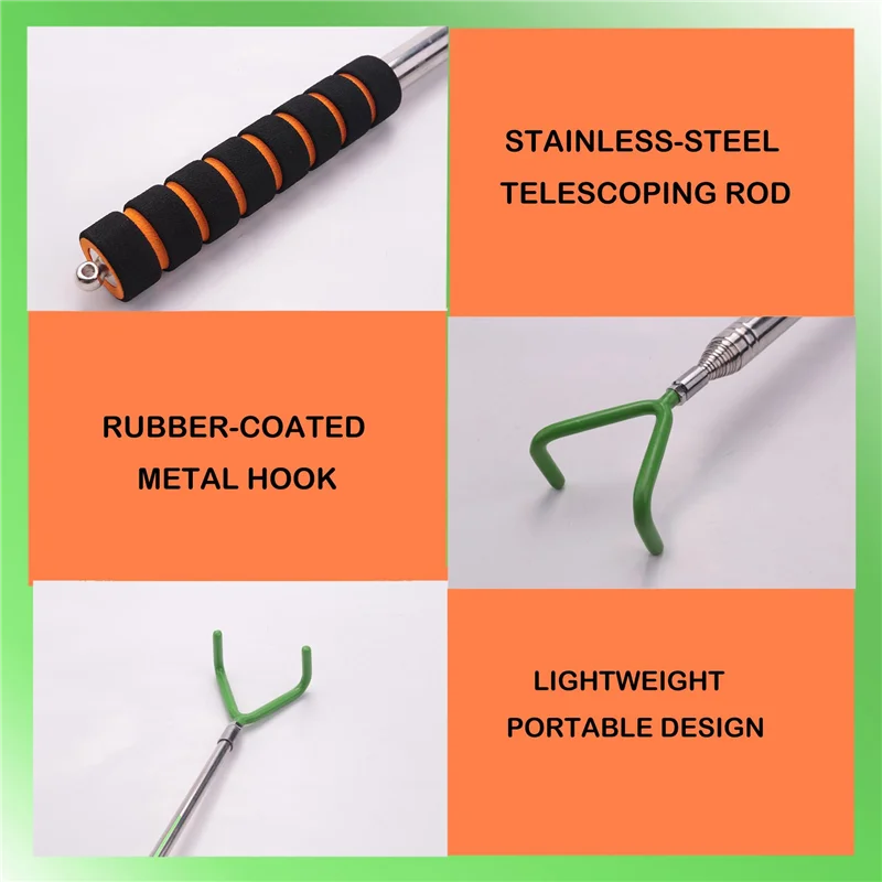 

HLES Disc Golf Retriever Телескопический диск Golf Grabber Прочный диск из нержавеющей стали Устройство для извлечения гольфа Retriever Диски