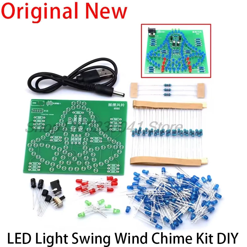 Laboratory Swing Bells DIY Windbell Fun Soldering Electronic Swing Bells Wind Chime 95 LEDs Flashing Light DC 5V Learning Kit