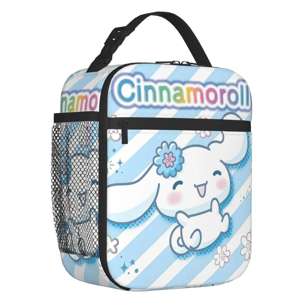 

Cinnamoroll Anime Custom Portable Lunch Box Women Waterproof Cartoon Cooler Thermal Food Insulated Lunch Bag Kids Children