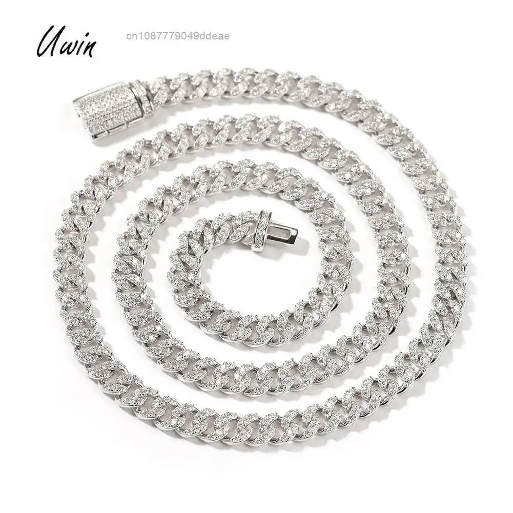 

Ювелирные изделия 6 мм кубинская цепочка из стерлингового серебра 925 пробы с муассанитом в стиле хип-хоп, женское и мужское ожерелье, браслет, свадебное религиозное ожерелье