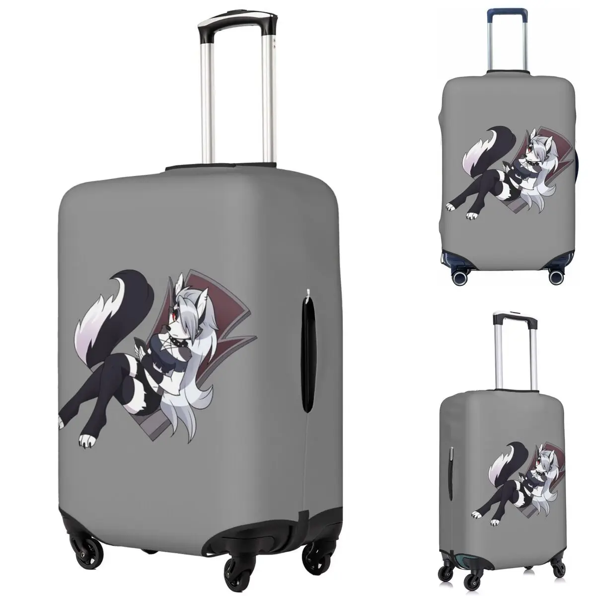 

Helluva Boss Loona Suitcase Cover Protection Elastic Travel Luggage Protector Covers for 18-32 Inch