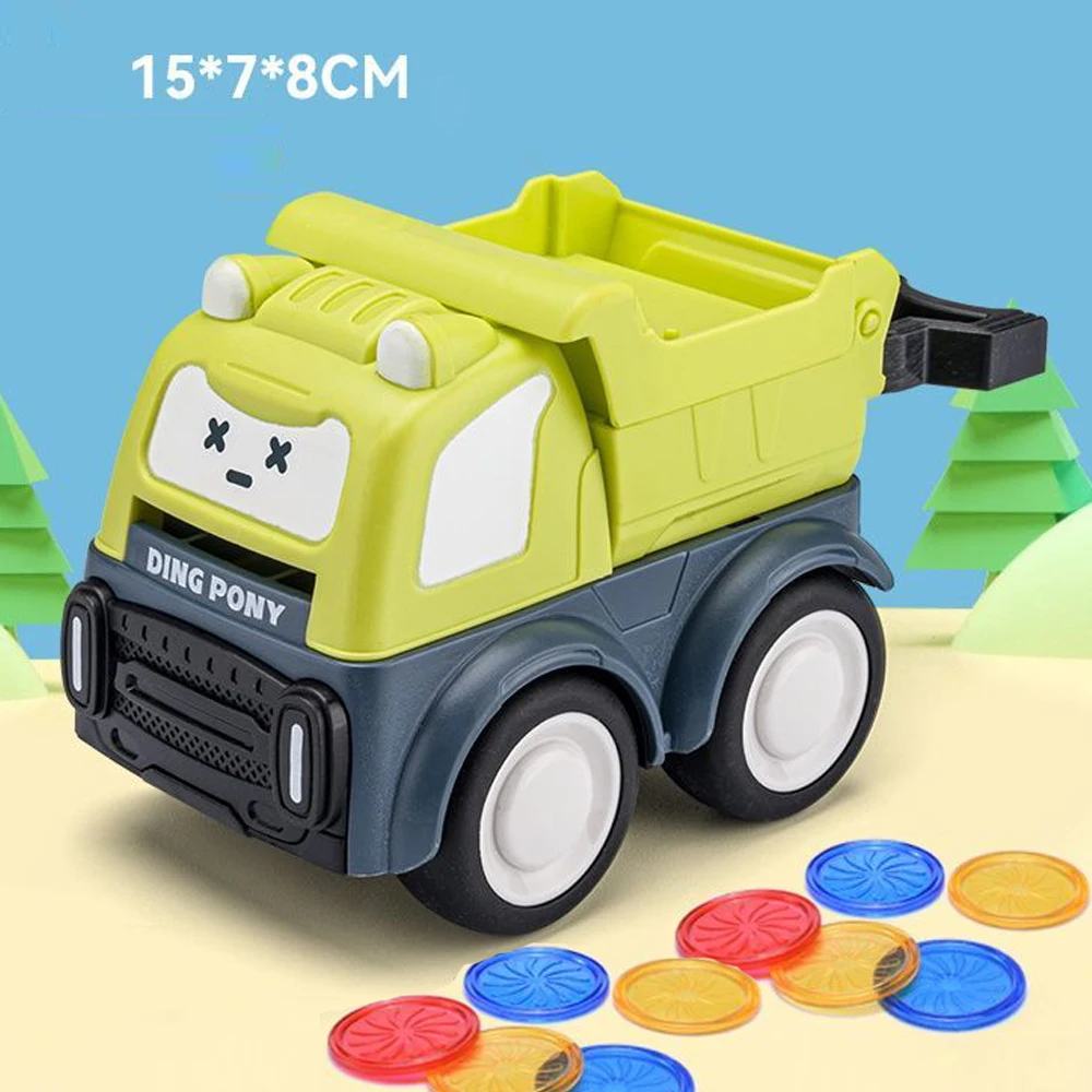 Jouet de tir camion grue camions à benne basculante pour garçons, jouets d'ingénierie pour enfants, lanceur de disque volant, jeu amusant en plein air, cadeau d'anniversaire pour enfants