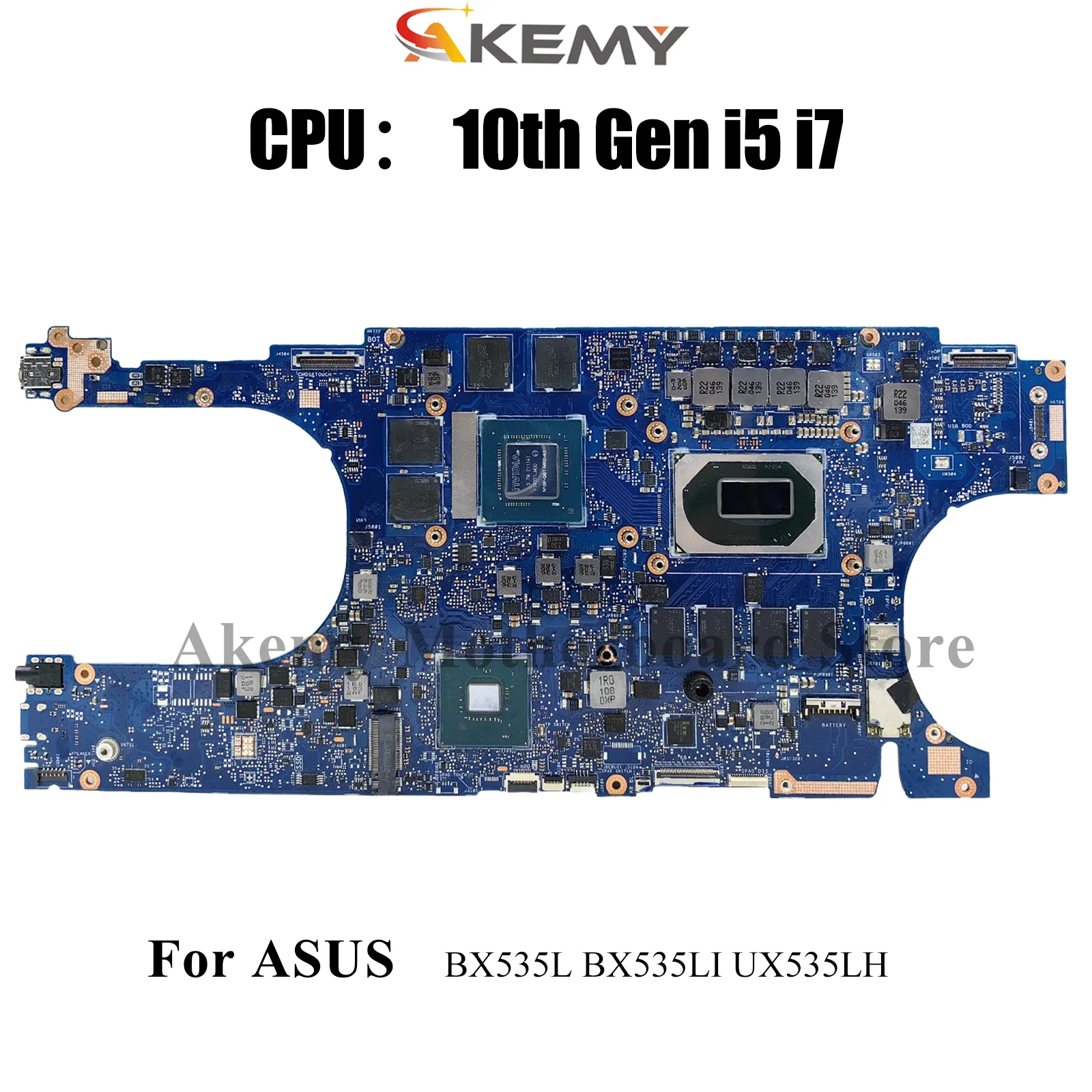 

UX535LH Материнская плата для ноутбука ASUS ZenBook UX53LH BX535LI BX535LH UX53Li UX535 BX535L Материнская плата для ноутбука с 10-го поколения i5 i7