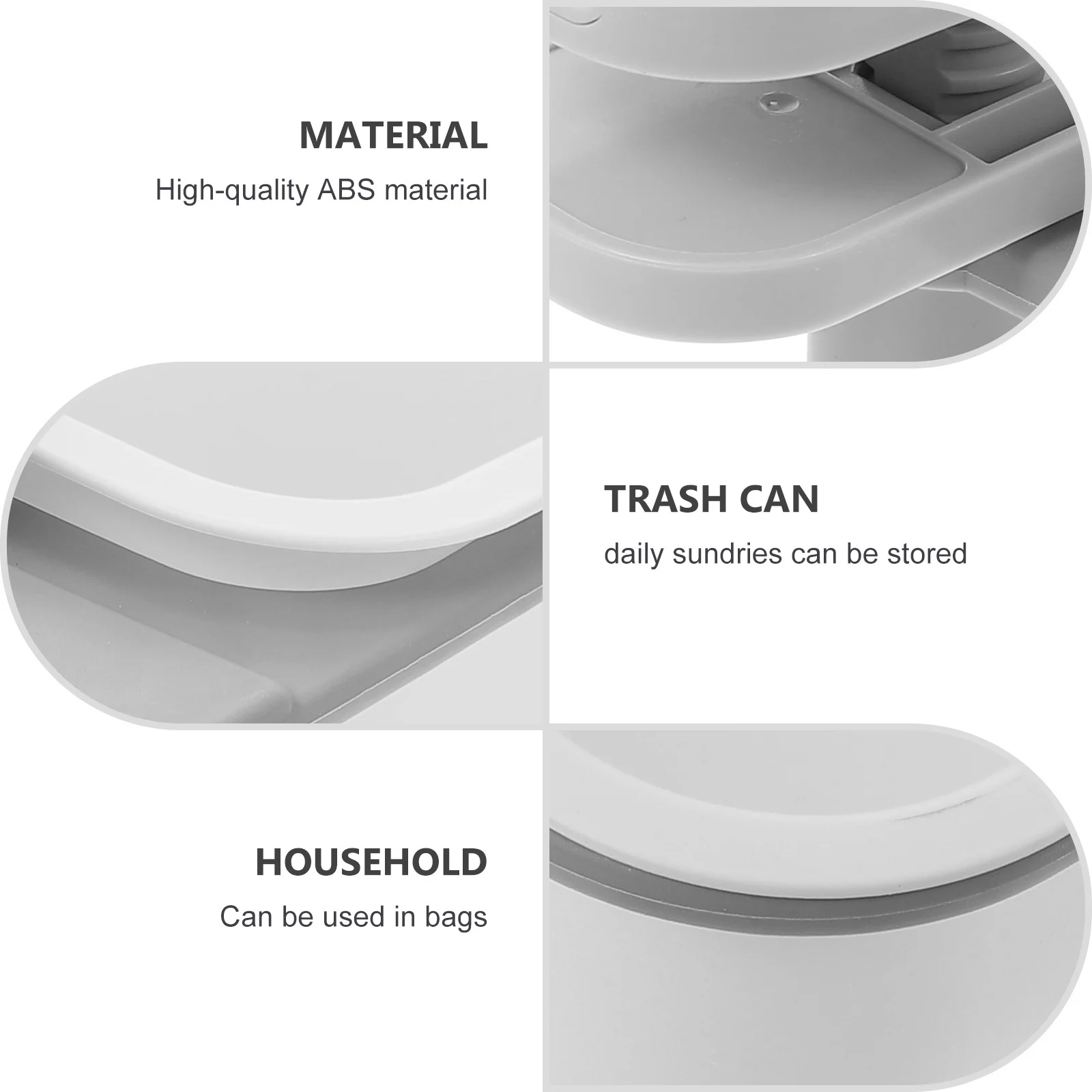 

1Pcs Rotary Sundry Storage Box Multi-Purpose Clipping Trash Bin Desk Organizer Home Kitchen Office Bathroom ABS Waterproof