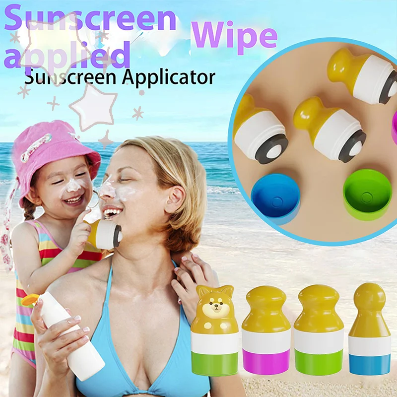 Bear Animal Shape Sunscreen Roller Applicator Refillable Stitching Isolation Lotion Cream Bottles Tool