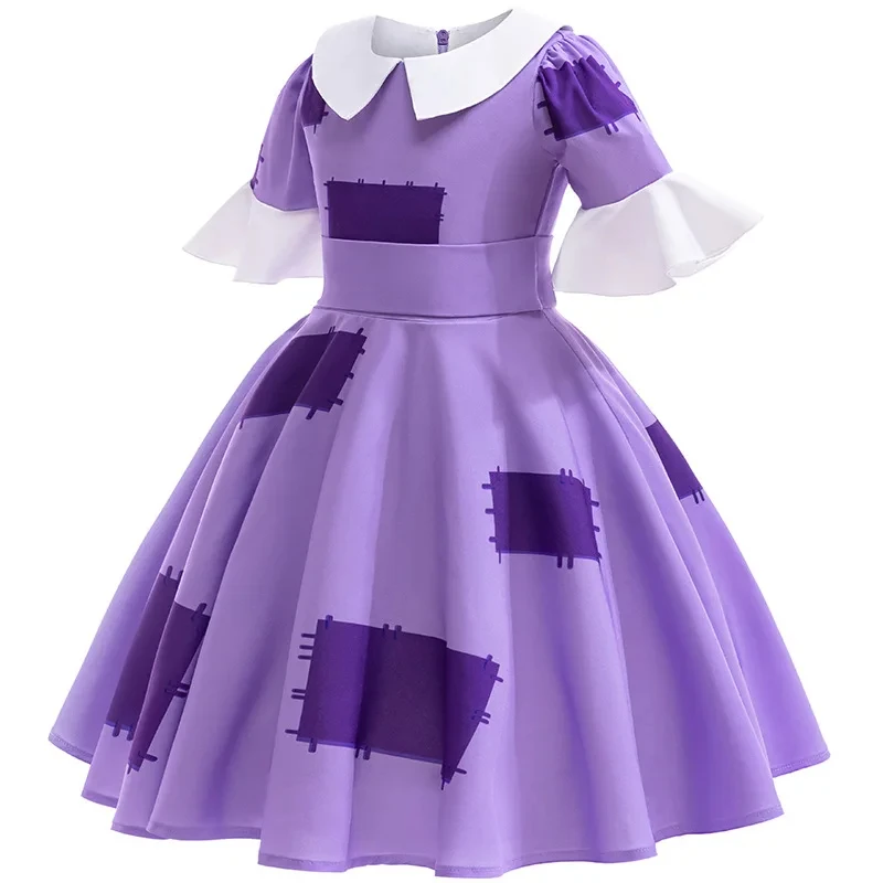 Fantasia de Cosplay Anime para meninas, vestido disfarçado, gravata borboleta, bandana, terno de Halloween, o incrível circo digital, Ragatha, desenhos animados