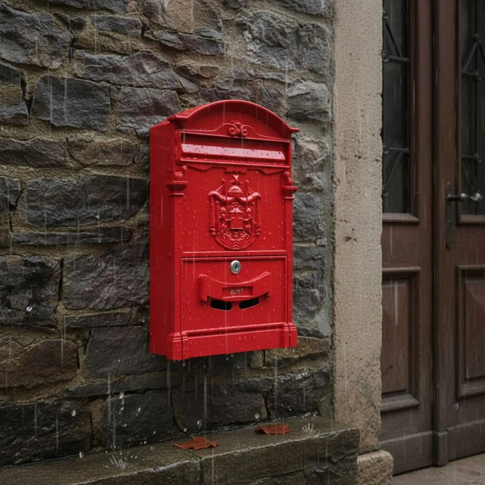 

Vintage Wall Mail Box Decorative European Design Mailbox Wall Mounted Mailbox Easy Install Home Fixture Rust Resistant