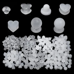 20-200pcs Transparent Silicone Rubber Earring Clasp Ear Nut Plugging Earring Back DIY Earstud Findings Jewelry Accessories