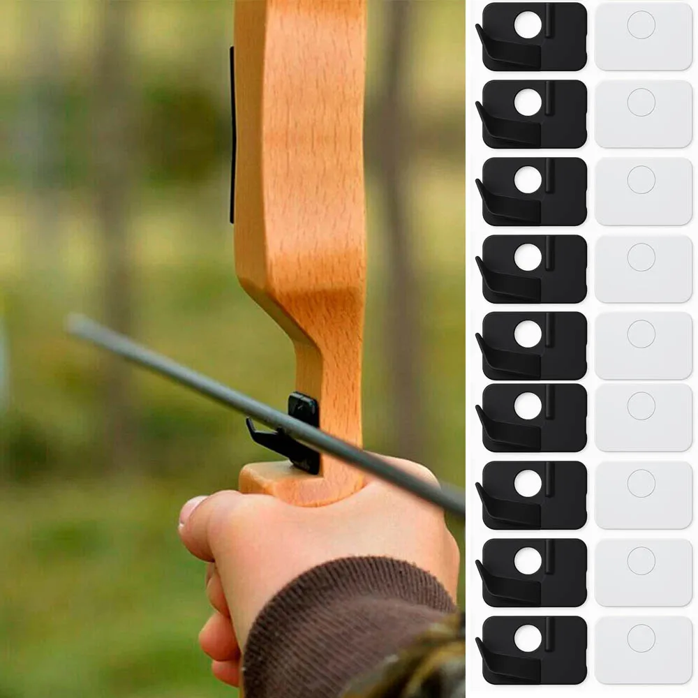 

10pcs Self-Adhesive Arrow Rest Patches Plastic Right Handed Archery Recurve Bow Rest Outdoor Hunting Shooting Accessories