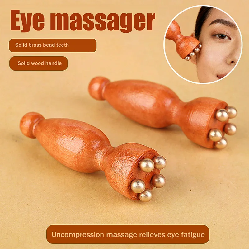 Lotus Seedpod Shape Massager Facial Physiotherapy Tool Sandalwood Face Eye Massage Tools Gua Sha Face Skin Care Massage Sticks