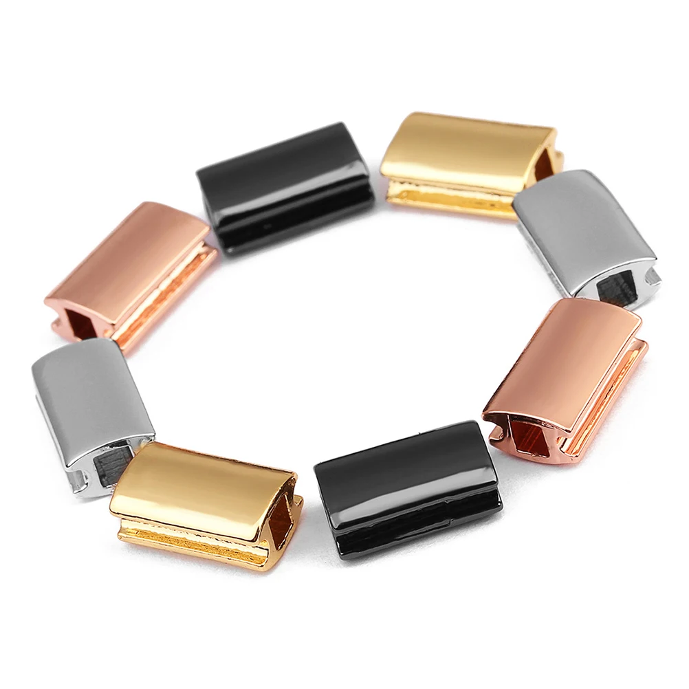 

2PCS Copper Bead Bright Color Creative DIY Bracelet Necklace Jewelry Making Gifts Loose Beads Kits Rose Gold Large Hole