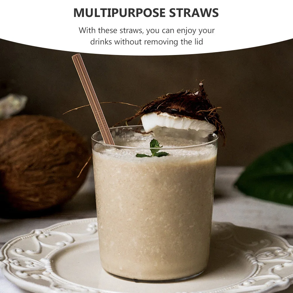 

1Set Stainless Steel Drinking Straws Reusable Straw Stirrers with Storage Pouch for Cold Drinks Cocktails