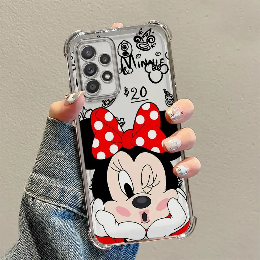 Mickey Minnie Funny Cute Soft Phone Cover Case for Samsung Galaxy A24 A33 A26 A52 A55 A15 A25 A13 A21s A16 A35 A36