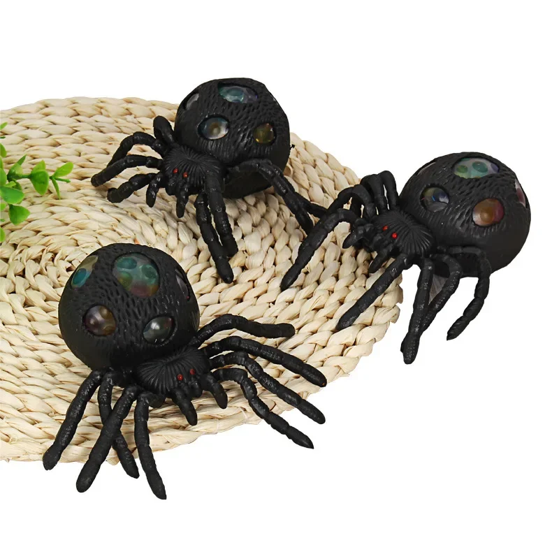 Novelty Gag Toys Stress Relief Toy Simulation Trick Black Spider Exquisite Frightening Return To School Gift for Best Friend