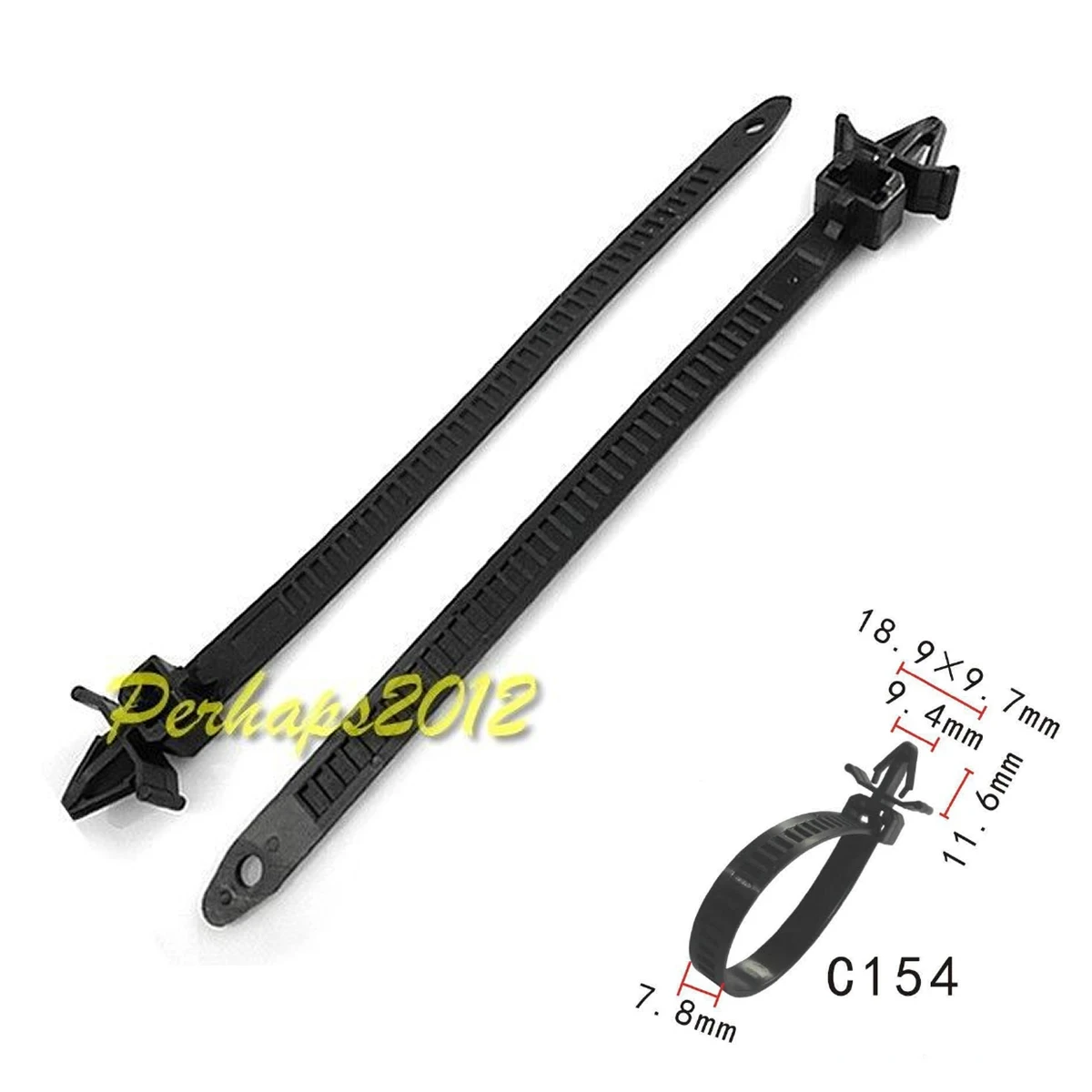 

500x lot Push Mount Wire Ties Releasable Nylon Cable Strap 7mm Hole 90672SA00030 90672-SA0-0030 9928-91-053 for Honda Mazda