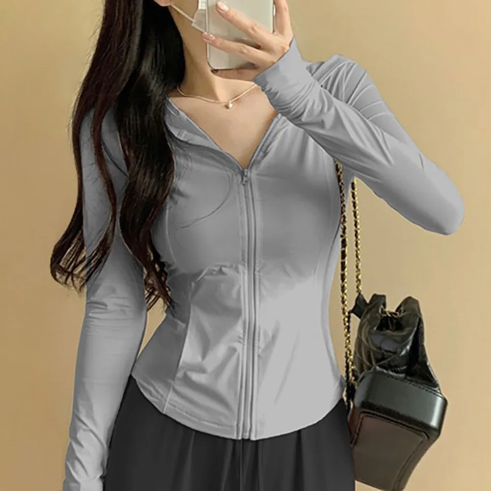 Ice Silk Summer Sunscreen Clothes Breathable Sun Protection Long Sleeved Jacket Cover Up Cycling Women's Thin Coat for Women