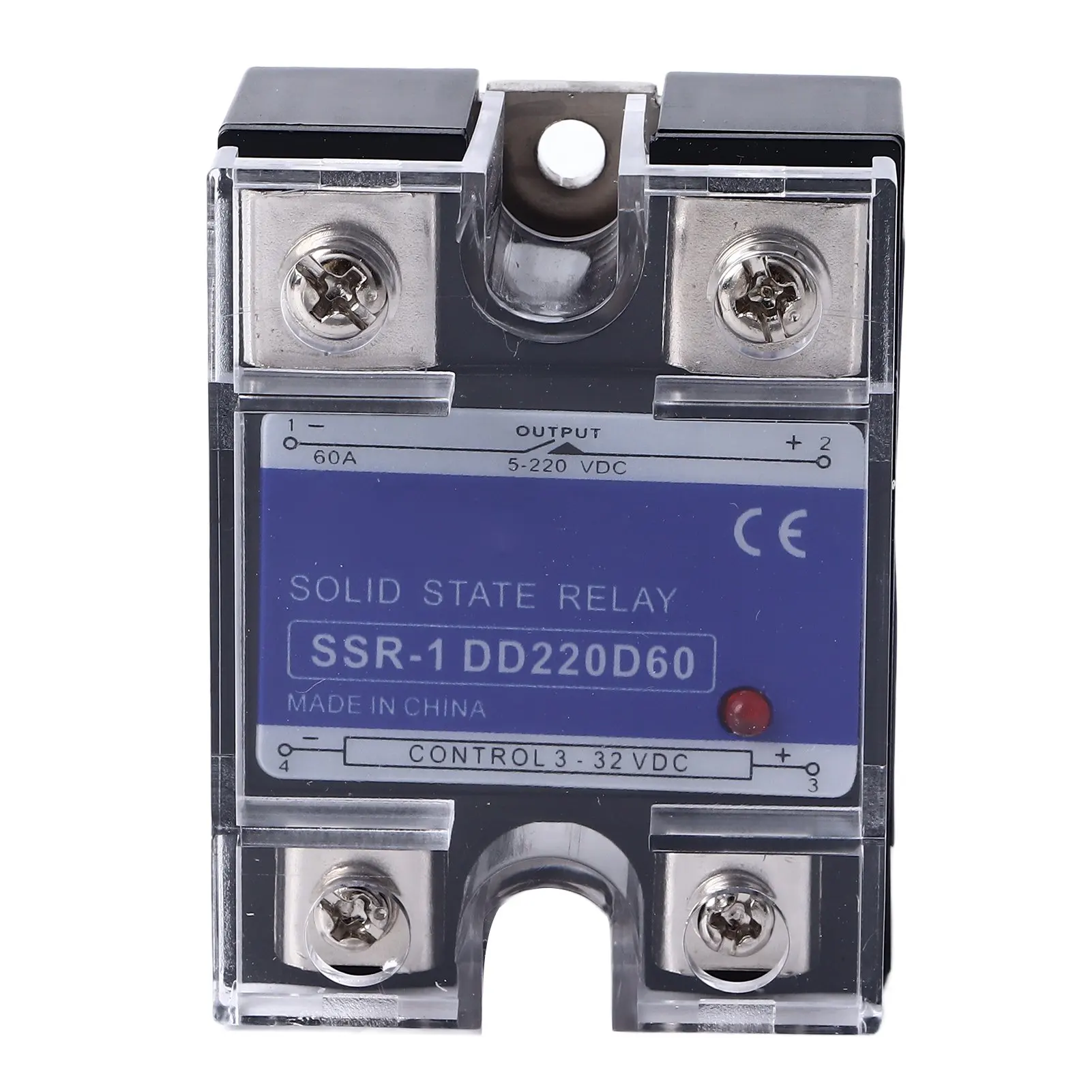DC to DC Single Phase Solid State Relay 3‑32VDC Input 5‑220VDC Load SSR Relay for Control System
