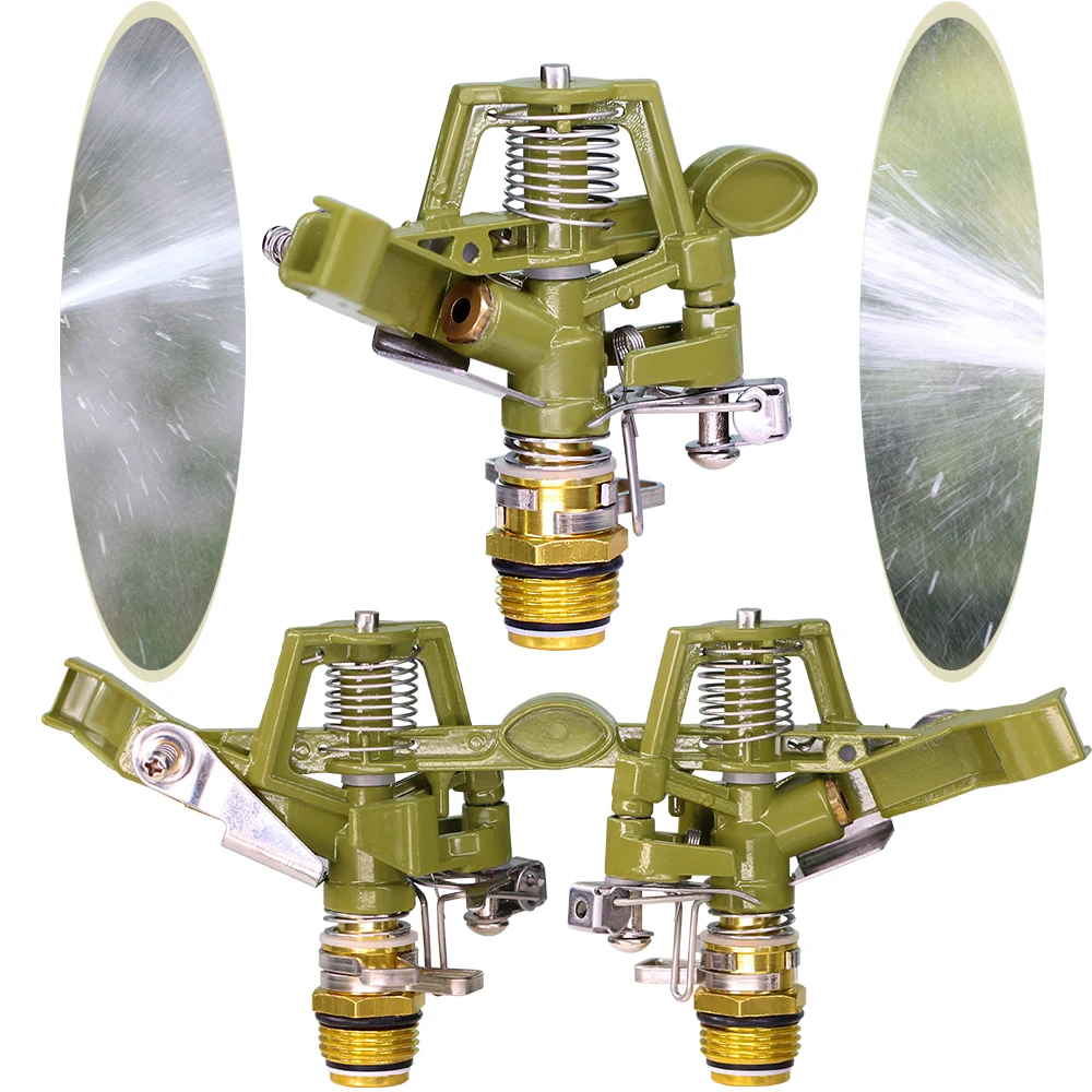 

1PC Zinc Alloy Sprinkler 360 Degree Rocker Arm Automatic Rotating Lawn Watering Sprinklers for Garden Irrigation System