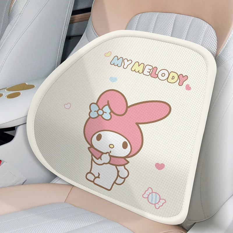 Sanrio motorista de carro travesseiro lombar almofada lombar respirável suporte cintura bonito dos desenhos animados olá kitty minha melodia acessórios do carro presente