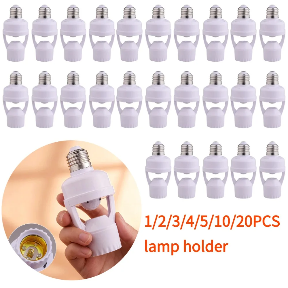 Lamp Holder Socket E27 Converter With PIR Motion Sensor Ampoule LED E27 Lamp Base Intelligent Light Bulb Switch MAX 30W