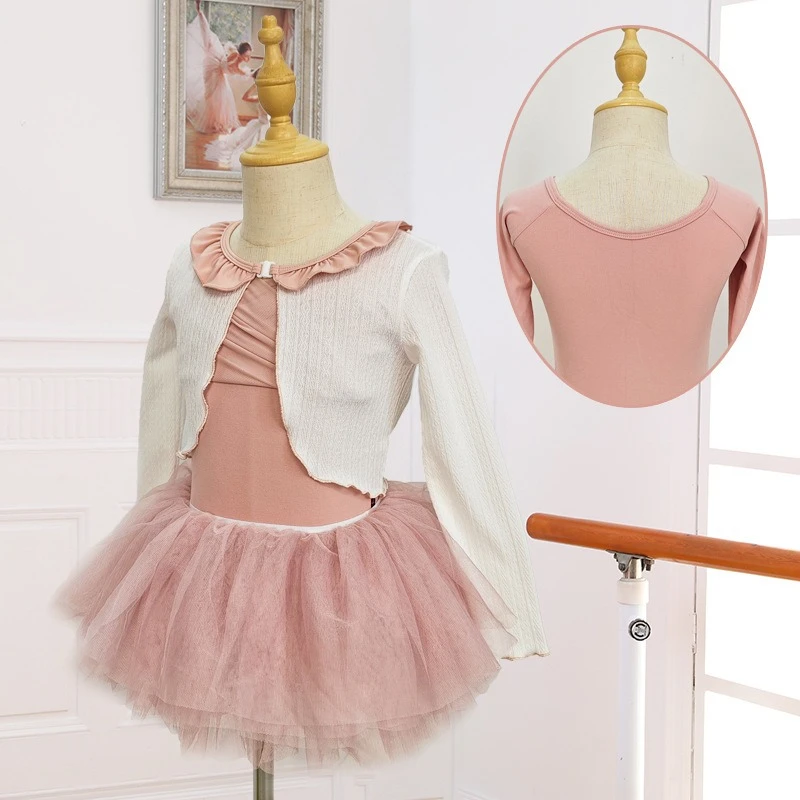 

Модные и удобные детские танцевальные костюмы, весенне-летняя новая сетчатая одежда с лямкой на шее, тренировочная одежда для девочек, балет