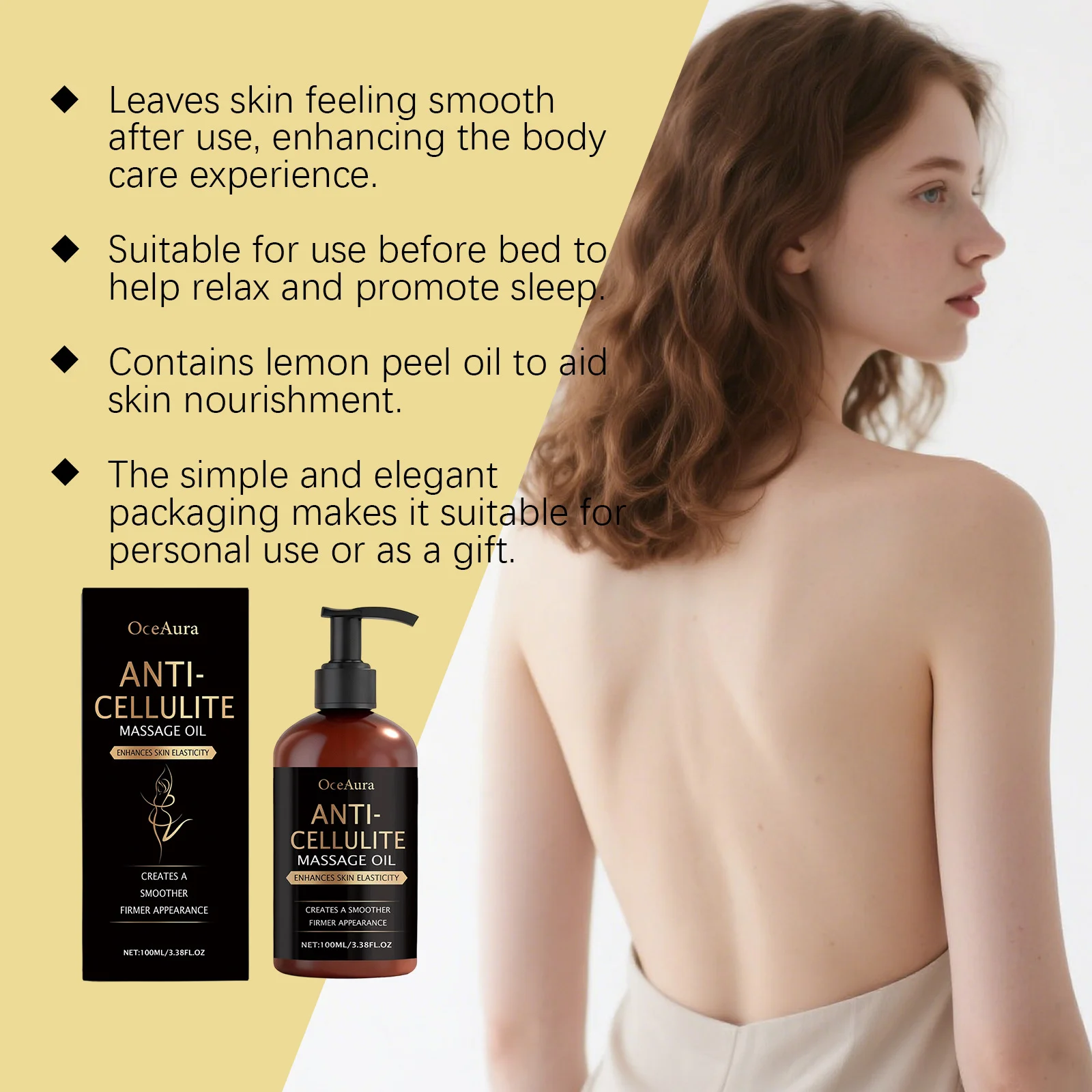 Body Firming Oil Anti Cellulite Improve Sagging Tightening Nourishing Dry Skin Brightening Body Hydrating Massage Essential Oil